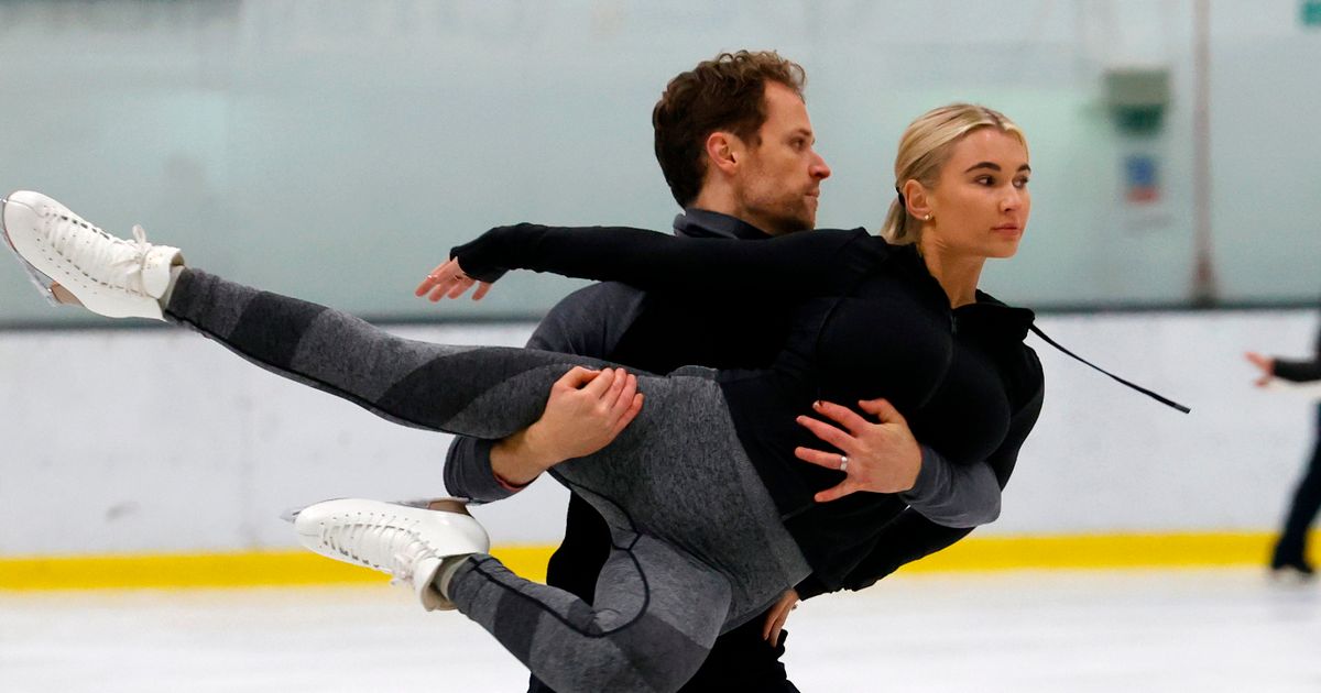 Dancing On Ice’s Billie Faiers shows off in training as she perfects lifts