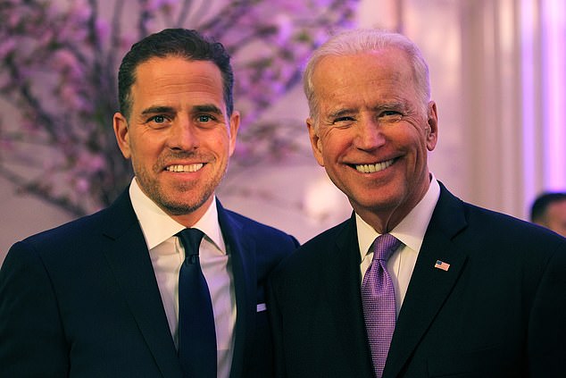 Hunter Biden and his father Joe Biden in 2016. Hunter's business dealings in Ukraine were at the center of the Trump impeachment case