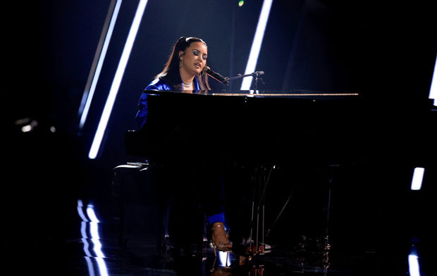 Demi Lovato Looks Striking In Blue Performing Anti-Trump Ballad ‘Commander In Chief’ At BBMAs