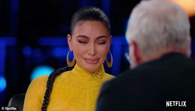 Emotional: 'I kept on thinking about Kourtney, I kept on thinking, like, she's gonna come home and I'm gonna be dead in the room and she's gonna be traumatized for the rest of her life,' recalled Kim tearfully during an appearance on My Next Guest Needs No Introduction With David Letterman