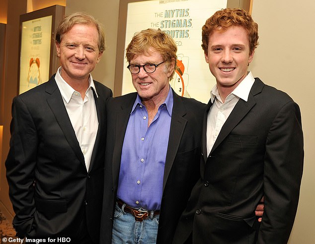 Tremendous trio: Ever the family man, his first documentary was released in 2012 - titled The Big Picture: Rethinking Dyslexia - and was inspired by his son Dylan's struggles with dyslexia in high school; James, Robert, and Dylan are seen left to right at the premiere of the film in New York back in October 2012