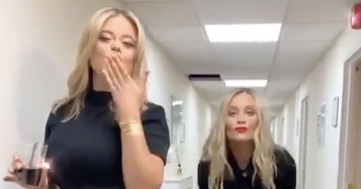Laura Whitmore and pal Emily Atack look identical in Celebrity Juice appearance