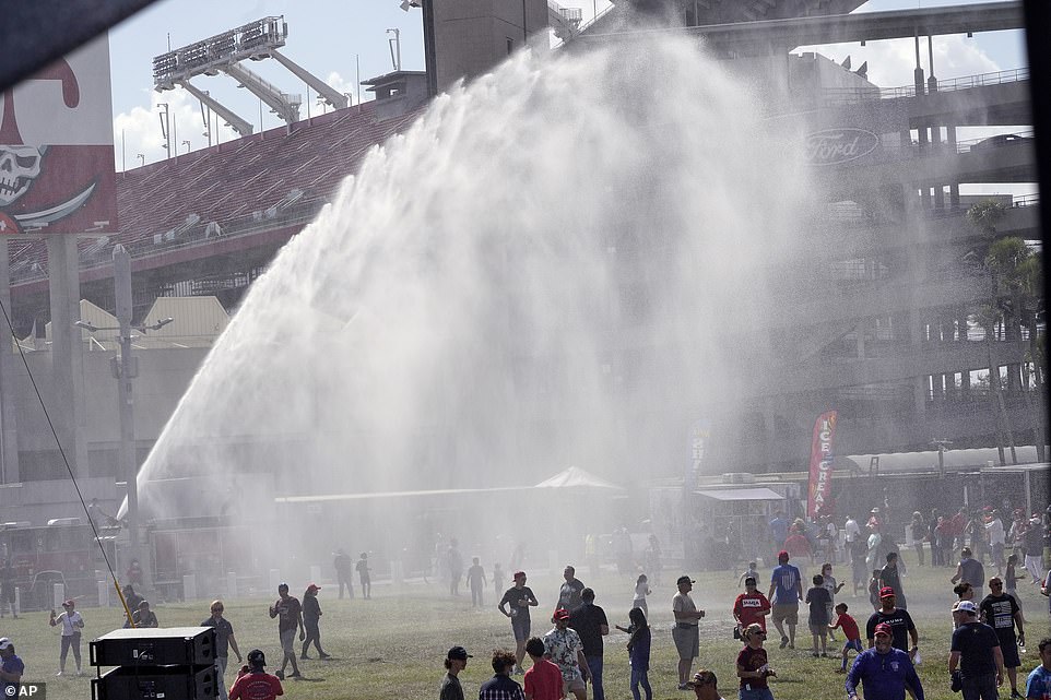 Multiple attendees at the MAGA rally passed out due to the intense heat that reached the 90s and a firetruck was on site spraying water to cool fans off