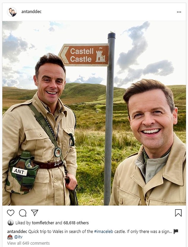 'If only there was a sign': Ant McPartlin and Declan Donnelly made a quick trip to Wales in search of the new I'm A Celebrity... Get Me Out Of Here! castle on Wednesday