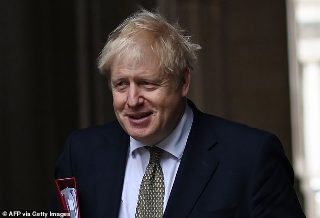 Boris Johnson, pictured walking to 10 Downing Street yesterday, has been pursuing an Australian-style points-based immigration system, which will come into effect next year