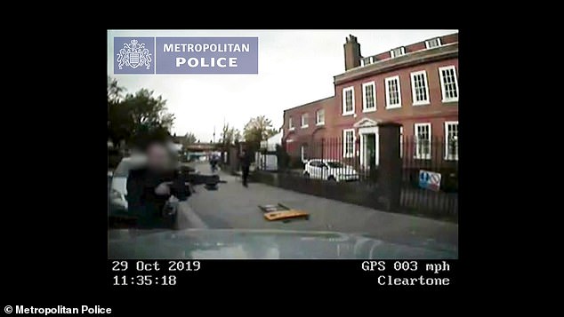 CCTV shows moment driver smashes into policeman in bid to avoid arrest