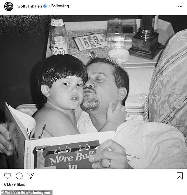 Eddie Van Halen’s son Wolf posts endearing photo from his childhood days after Eddie’s death