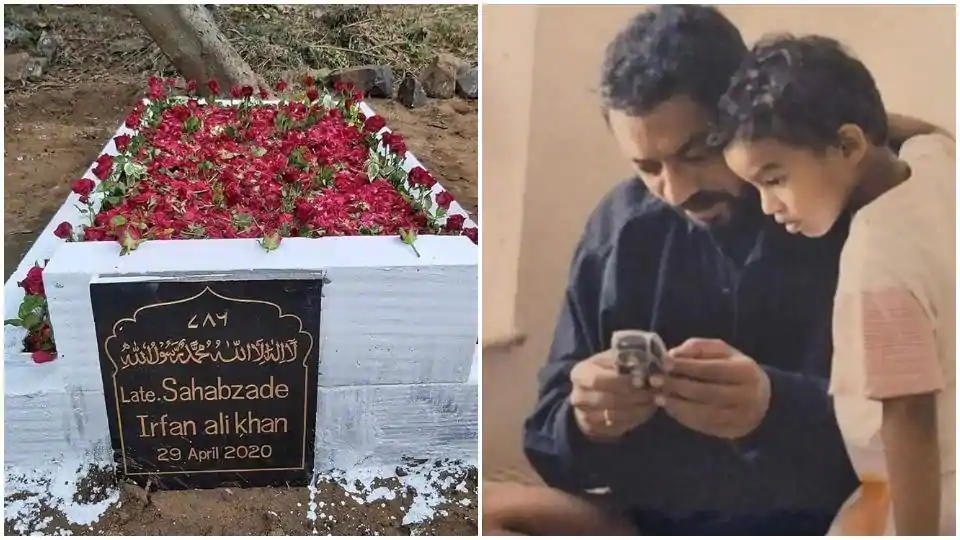 Irrfan Khan’s son Babil shares picture of actor’s grave decked with roses: ‘Here’s to your forgiving, sensitive soul’
