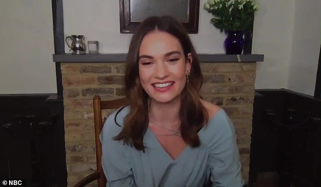 Lily James finally makes first TV appearance following Dominic West controversy