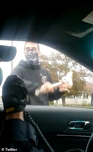 Masked assailants attack Ontario cops by smashing their cruiser’s windshield during land protest