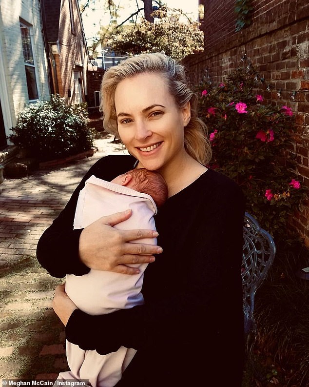 Meghan McCain calls motherhood ‘bliss’ as she shares first photo of her two-week-old Liberty Sage