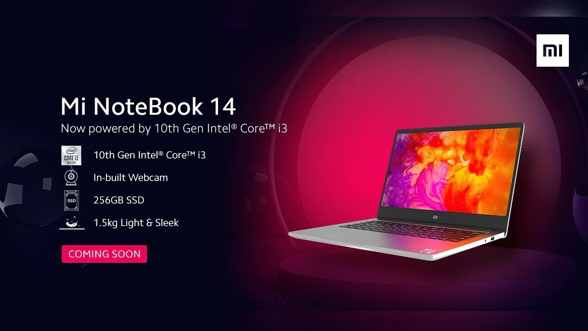 Mi Notebook 14 With 10th Gen Intel Core i3 Processor Launching in India Soon