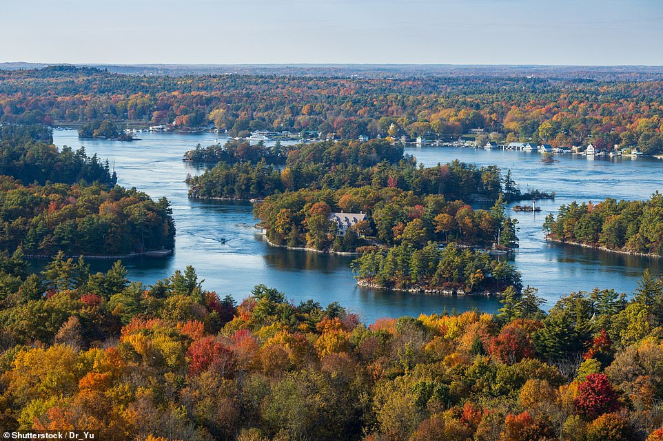 Pictured: The amazing Thousand Islands archipelago on the US-Canada border