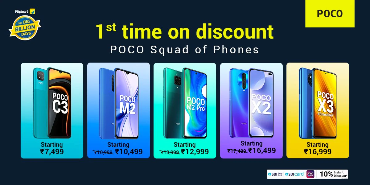 Poco X3, Poco M2, M2 Pro to Receive Price Discounts During Flipkart Sale