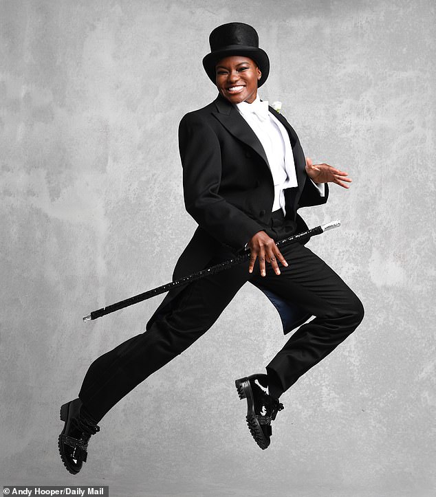 Strictly’s Nicola Adams channels Fred Astaire in a top hat and tails