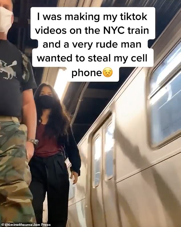 TikTok star films terrifying moment a man tries to steal her phone