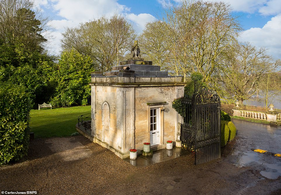 Tiny property measuring just 10ft by 8ft by entrance to a stately home is on sale for £250,000