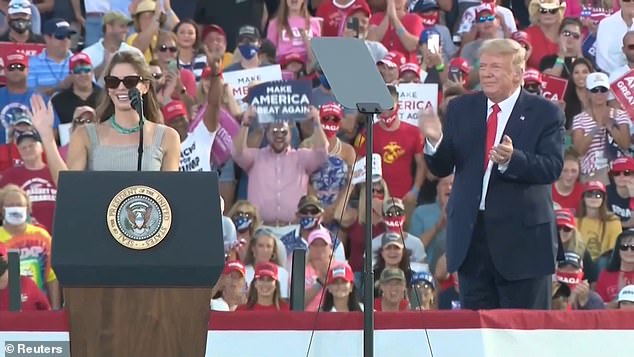 Trump calls aide Hope Hicks onstage at his Florida rally following coronavirus tests