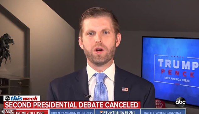 Trump wants to come face-to-face with Biden Eric Trump says after president refused virtual debate