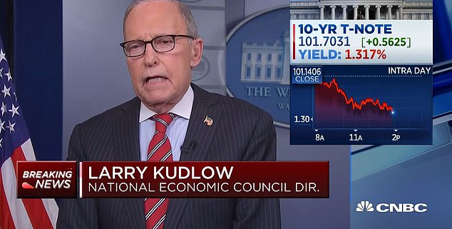 Larry Kudlow on February 24 told CNBC there was little cause for concern about COVID