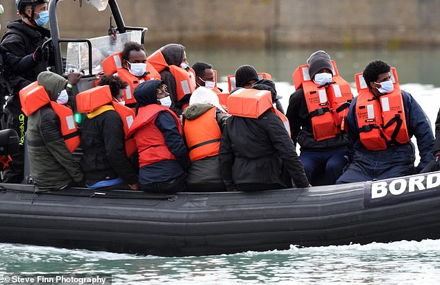 Up to 60 migrants are picked up in English Channel by Border Force