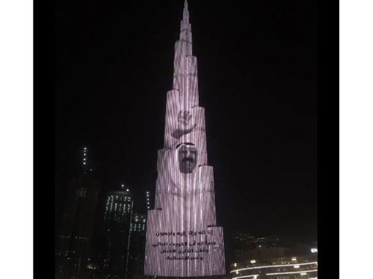 Video: Burj Khalia lights up in honour of the late Kuwait Emir Sheikh Sabah Al Ahmad Al Sabah