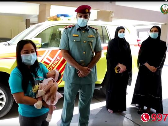 Watch: Mother rescued from fire during delivery in Dubai