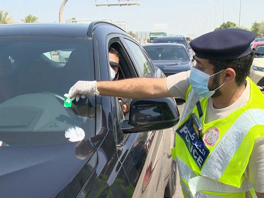 Watch: Police are now placing stickers on vehicles entering Abu Dhabi