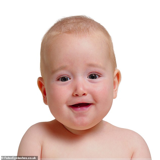 Jaxon has inherited brown eyes from both his parents, but a thinner, more pointed nose like Hailey and blonde wispy hair. He also has a cheeky smile and has already started teething
