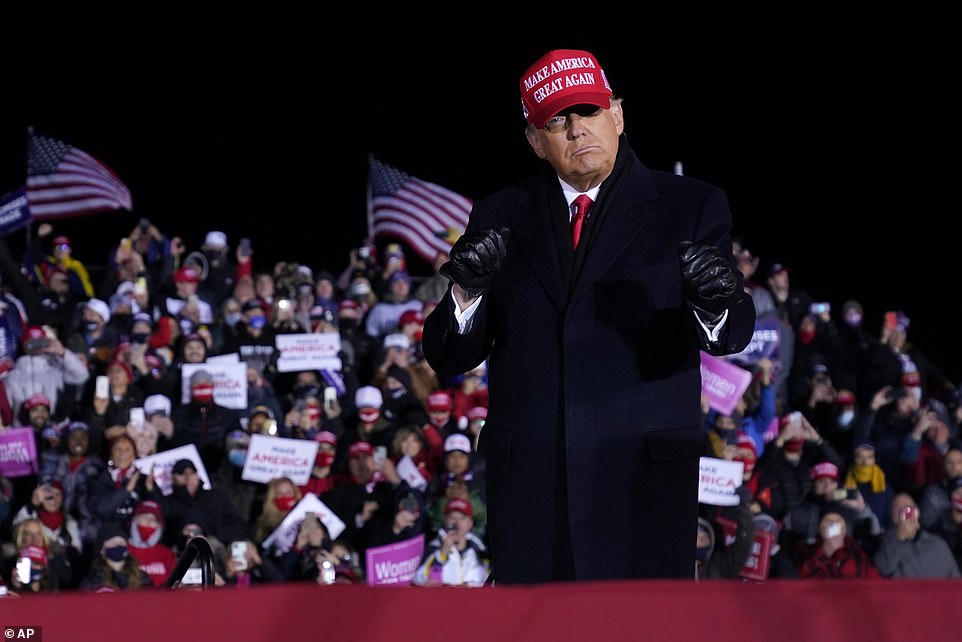 Trump, who held 14 rallies in the last three days leading up to Election Day, also said his large crowd turnouts, reaching into the several thousands, are indicative that he will clinch another four years