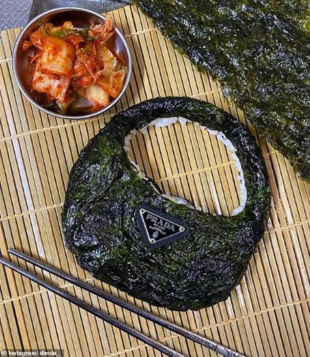Over 17,000 Instagram users dubbed Daisuke's Prada Korean Seaweed Rice handbag as 'iconic' and said it made their day