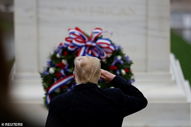 Trump saluted the Tomb of the Unknown Soldier. He has not been seen since the weekend ¿ as major media outlets projected Joe Biden as the winner of the 2020 election
