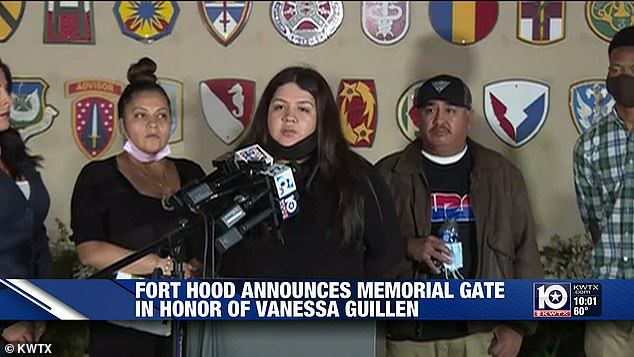 Speaking on Tuesday, Guillen's family members said that plans to remember her through the construction of a memory gate was 'progress'