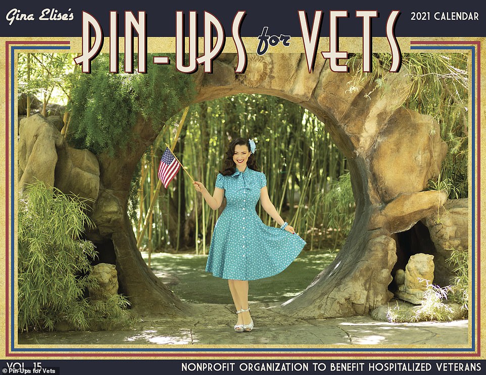 Pin-Ups for Vets was founded in 2006 by Gina Elise, who is pictured on the cover of the 2021 calendar