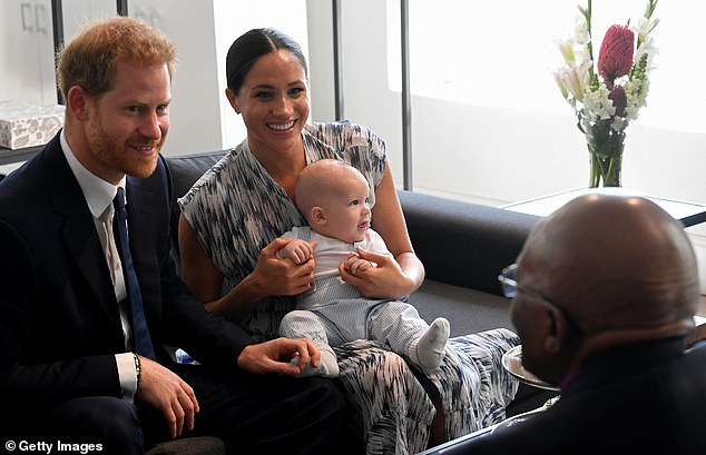 Archewell, named in honour of son Archie Mountbatten-Windsor (pictured last September), will incorporate causes close to the couple, including their interest in 'humane tech'