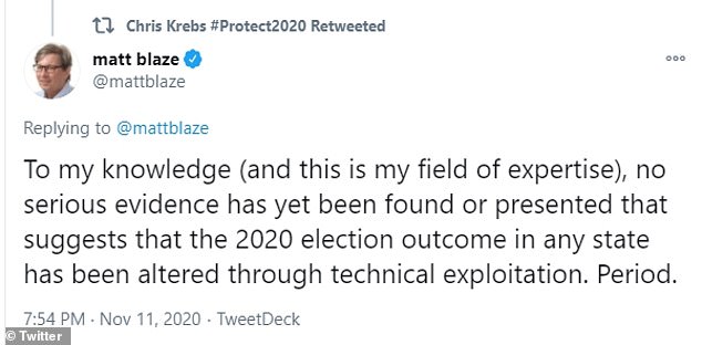 On Wednesday, he retweeted a post on technical exploitation of the vote