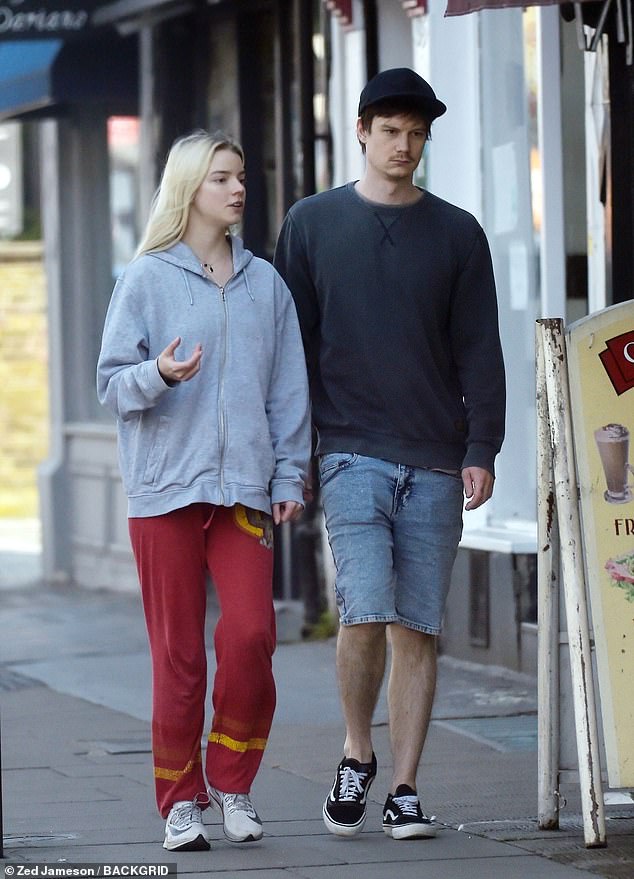American born actress Anya Taylor-Joy and boyfriend Ben Seed pictured looking very casual while seen out and about in London during the Coronavirus Lockdown!