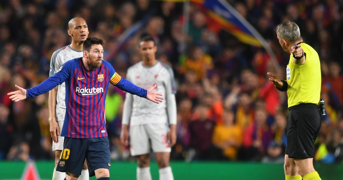 Lionel Messi’s response when referee told him to show Liverpool some respect