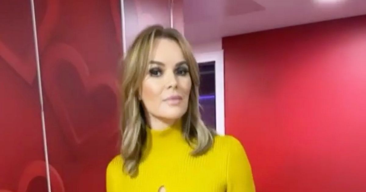 Amanda Holden brightens up dreary day by wearing cheery yellow dress to work