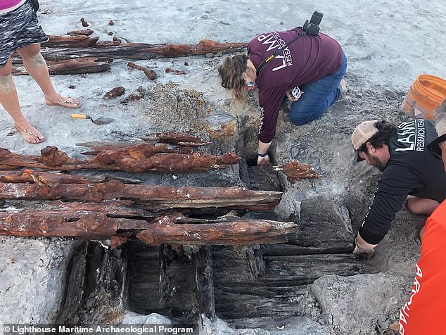 Archaeologists say the wreckage is from a 19th century cargo ship that was built by either Americans, Canadians or British settlers