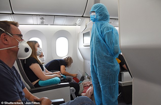 The case study, released by health chiefs in New Zealand, details how the passenger had tested negative for Covid-19 through a PCR test 48 hours before boarding the flight from Dubai in September. Pictured: Stock image
