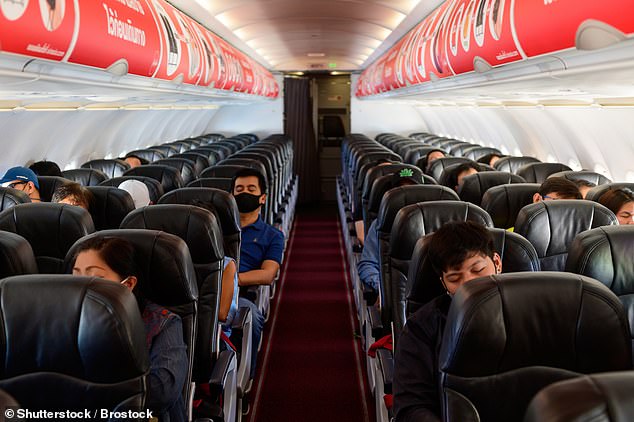The traveller, from Switzerland, was contagious but pre-symptomatic while onboard the Boeing 777. Pictured: Stock image
