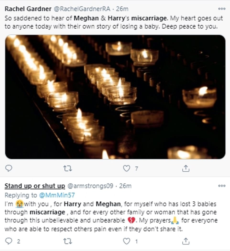 In the wake of Meghan's New York Times piece, grieving parents have taken to social media to share their own miscarriage experiences