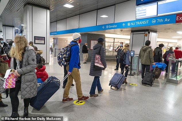 NYC travelers departing from Penn Station despite the warnings against travel
