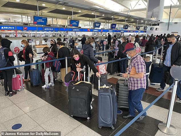 Passengers leaving JFK ahead of the Thanksgiving holiday on Wednesday