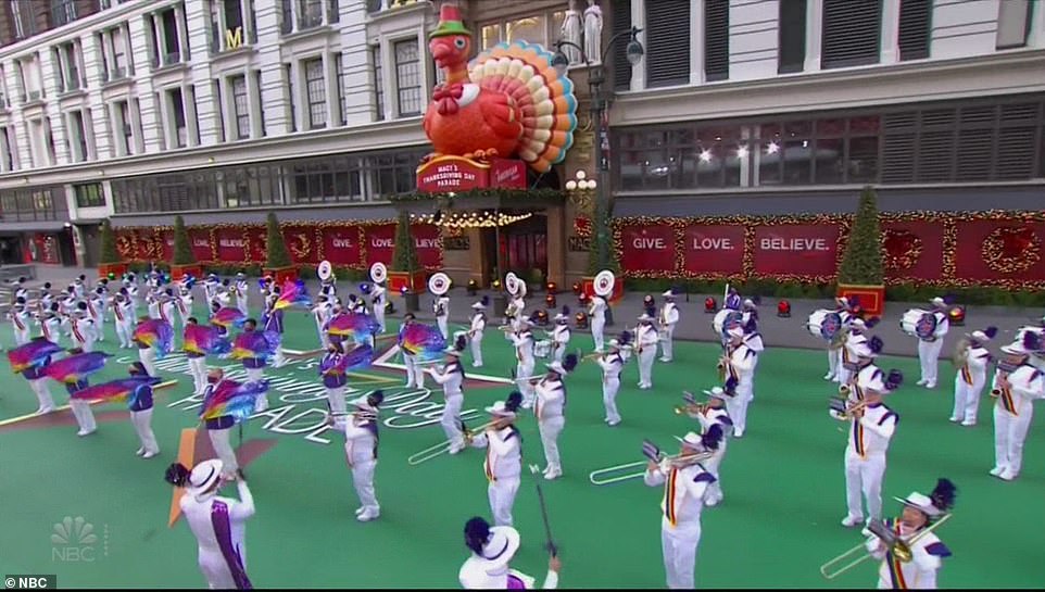 Bands performed from several of the other large parades of the year that were canceled due to the pandemic