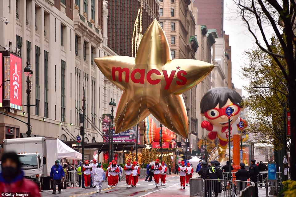 View of Macy's balloon at the 94th Annual Macy's Thanksgiving Day Parade on November 26