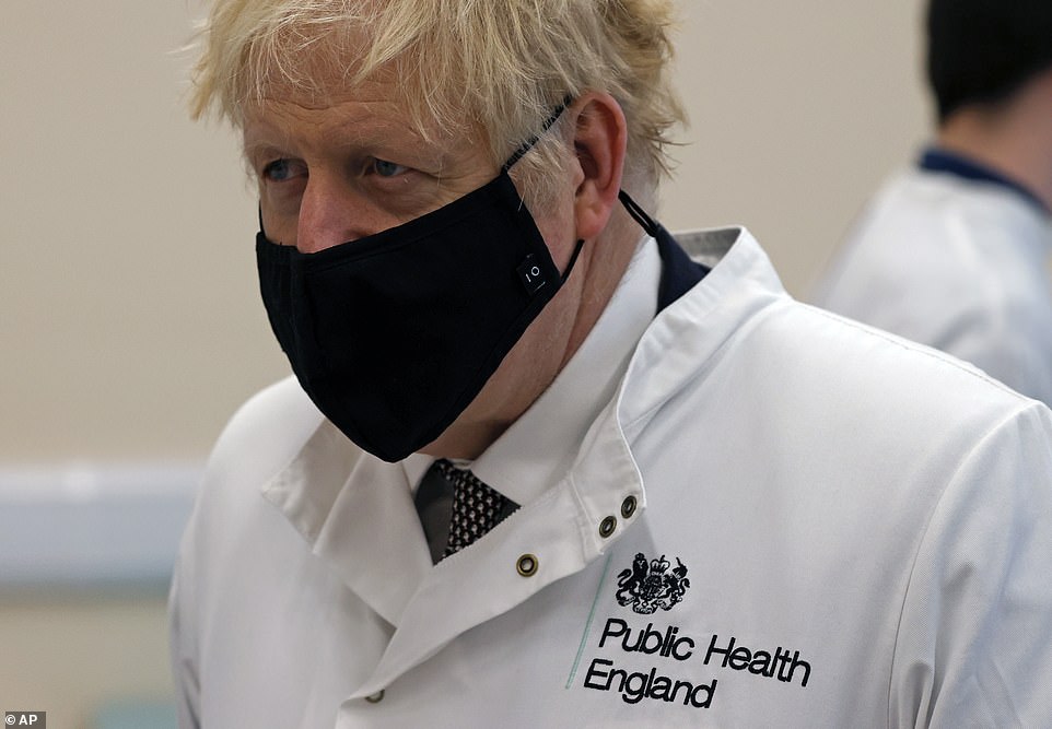 Boris Johnson may now have to rely on Labour votes to win backing for his toughened-up tier system. The disaffected MPs want regular votes on which tiers areas are put in. (Above, the PM at Porton Down science park near Salisbury on Friday)