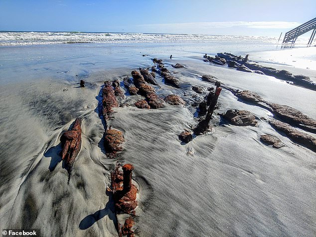 Shifting sands on Florida's Crescent Beach revealed the wreckage of a sailing vessel that crashed some 200 years ago
