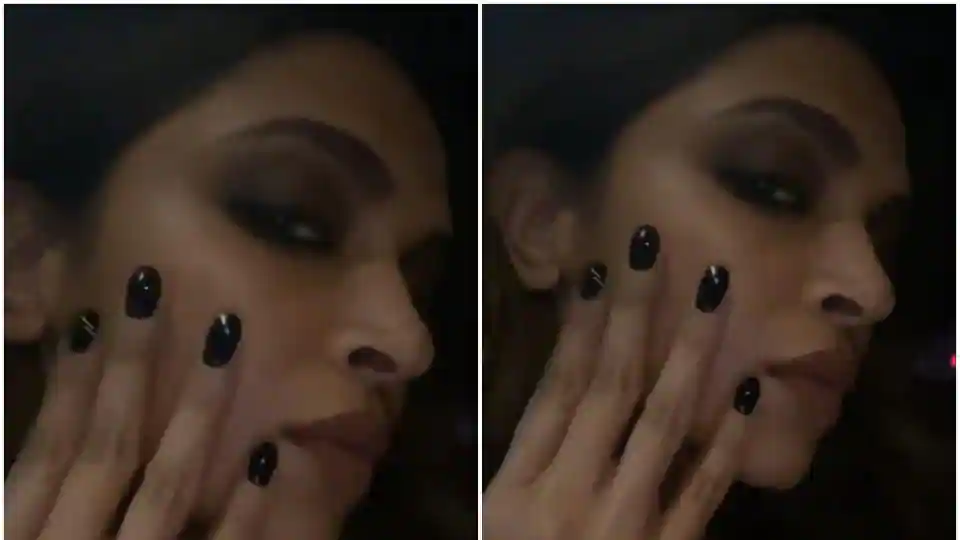 Deepika Padukone shows off her dark manicure ‘just for fun’. Watch video